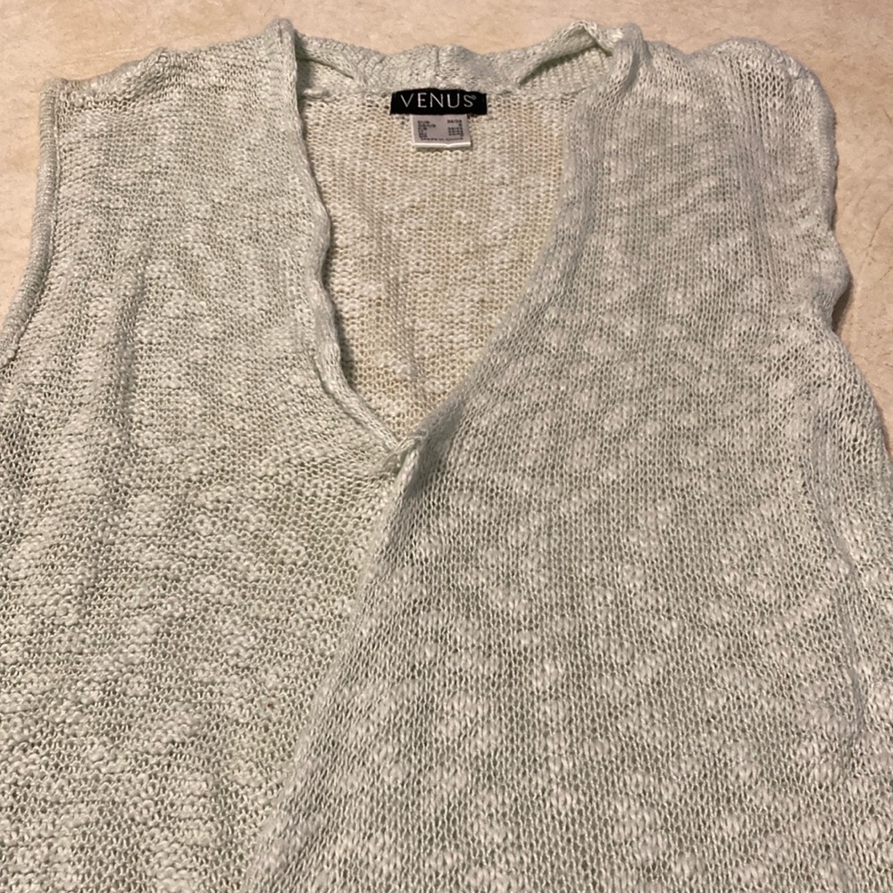 Venus sleeveless sheer sweater